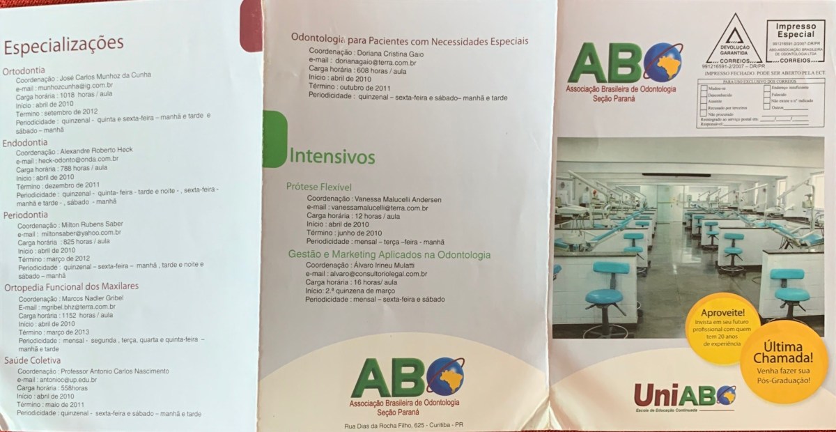 Folder do curso  EAPABO-PR   COM PROFESSOR CONVIDADO TPD Augusto Patara&nbsp;Júnior-SP